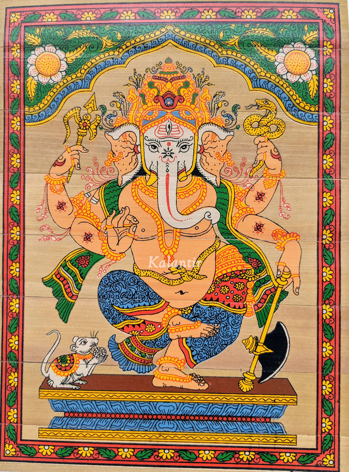 Full view of Vir Ganpati Pattachitra Painting