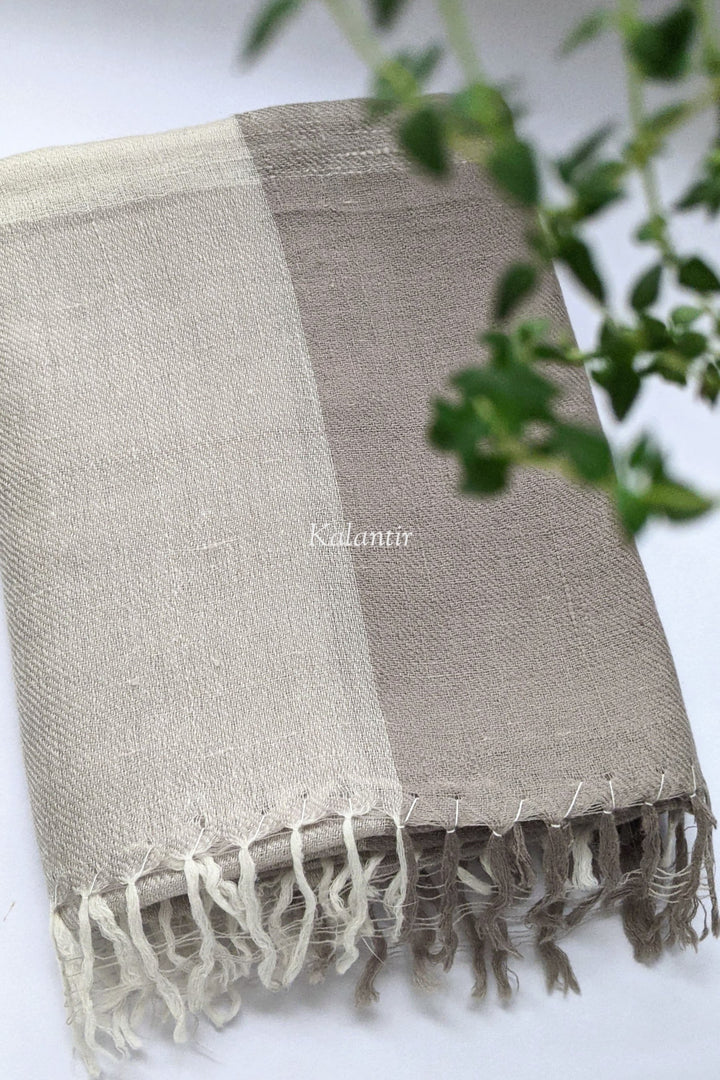 Authentic & Formal Woollen Kullu Scarf in Grey | Original Angora Wool